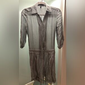 BCBGMaxAzria Light Blue Linen Romper